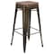 Flash Furniture 30" High Metal Indoor Bar Stool, Gray, PK4 4-ET-31320W-30-GN-R-GG - alternate 9